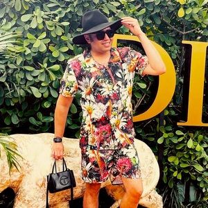 Fashion Nova Men Floral Print Shorts In Large